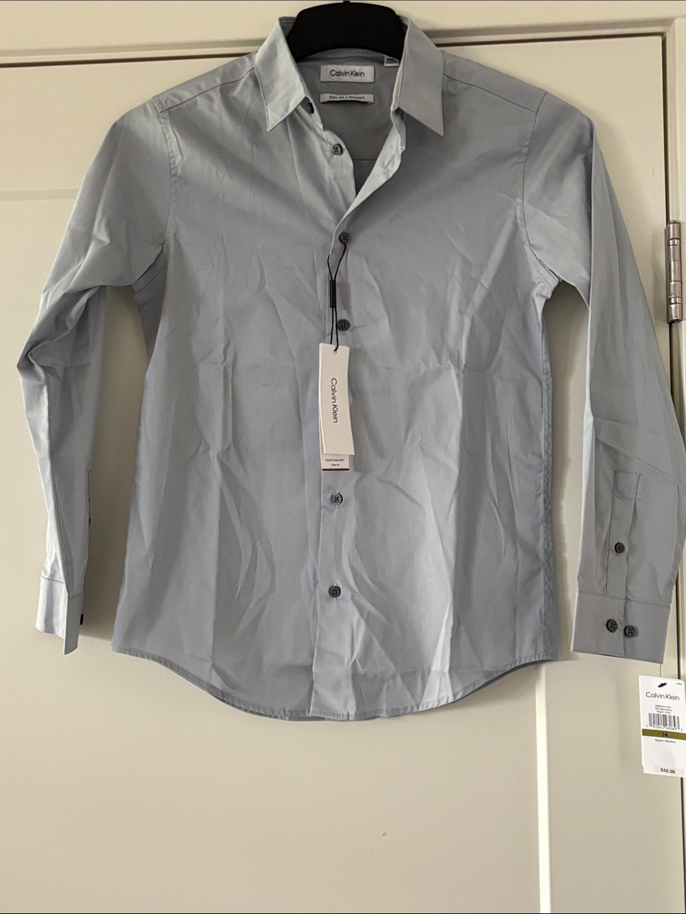 Calvin Klein Boy’s gray Dress Shirt - Slim Fit Style